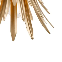 Art Deco wandlamp goud met zwart - Wesley