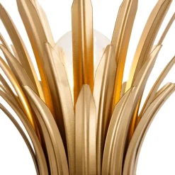 Art Deco wandlamp goud met zwart - Wesley