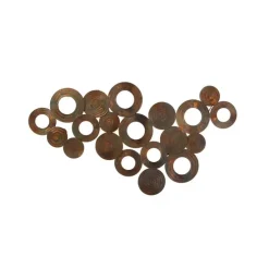 Art Deco wandlamp koper 77 cm - Circles