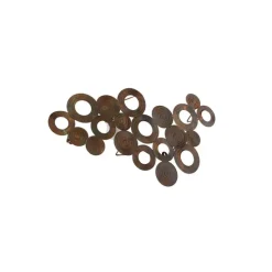 Art Deco wandlamp koper 77 cm - Circles