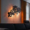 Art Deco wandlamp koper 138 cm - Circles