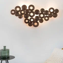 Art Deco wandlamp koper 138 cm - Circles