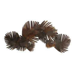 Art deco wandlamp koper 76 cm 2-lichts - Lauf