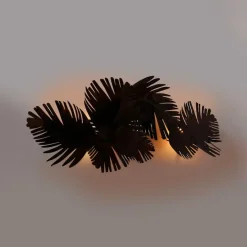 Art Deco wandlamp koper 105 cm 2-lichts - Lauf