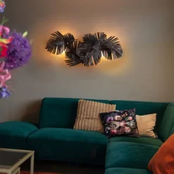 Art Deco wandlamp koper 105 cm 2-lichts - Lauf