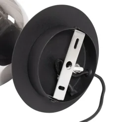 Art Deco wandlamp zwart en smoke glas - Flore