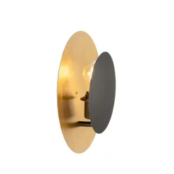 Art Deco wandlamp zwart met goud - Emilienne