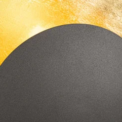 Art Deco wandlamp zwart met goud - Emilienne