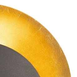 Art Deco wandlamp zwart met goud - Emilienne