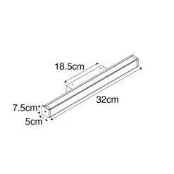 Badkamer wandlamp messing 32 cm incl. LED IP44 - Cascada