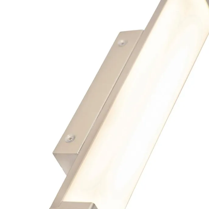 Badkamer wandlamp staal 32 cm incl. LED IP44 - Cascada