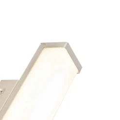 Badkamer wandlamp staal 32 cm incl. LED IP44 - Cascada