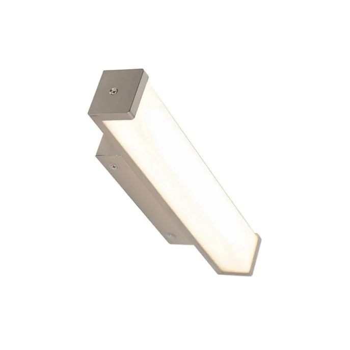 Badkamer wandlamp staal 32 cm incl. LED IP44 - Cascada