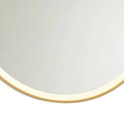 Badkamerspiegel goud 70 cm incl. LED met touch dimmer - Miral