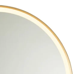Badkamerspiegel goud 70 cm incl. LED met touch dimmer - Miral