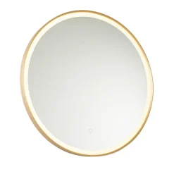 Badkamerspiegel goud 70 cm incl. LED met touch dimmer - Miral