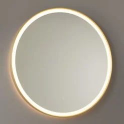 Badkamerspiegel goud 70 cm incl. LED met touch dimmer - Miral