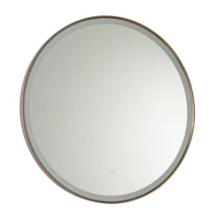 Badkamerspiegel rosé goud 70 cm incl. LED met touch dimmer - Miral