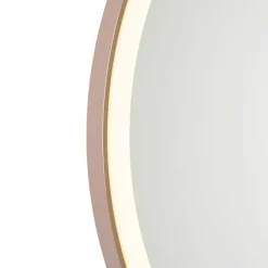 Badkamerspiegel rosé goud 70 cm incl. LED met touch dimmer - Miral