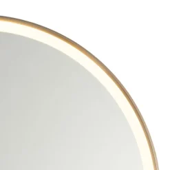 Badkamerspiegel rosé goud 70 cm incl. LED met touch dimmer - Miral