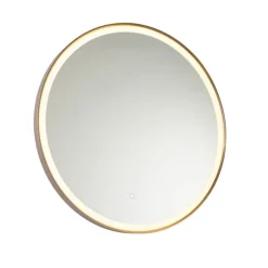 Badkamerspiegel rosé goud 70 cm incl. LED met touch dimmer - Miral
