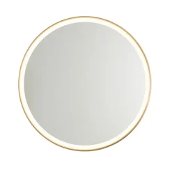 Badkamerspiegel rosé goud 70 cm incl. LED met touch dimmer - Miral