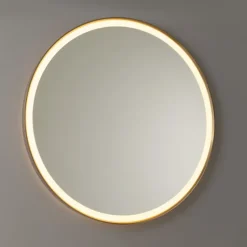 Badkamerspiegel rosé goud 70 cm incl. LED met touch dimmer - Miral