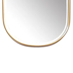 Badkamerspiegel rosé goud incl. LED en touch dimmer - Geraldien