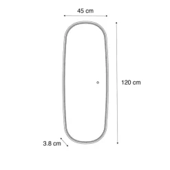 Badkamerspiegel rosé goud incl. LED en touch dimmer - Geraldien