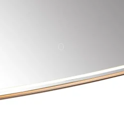 Badkamerspiegel rosé goud incl. LED en touch dimmer - Geraldien