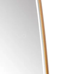 Badkamerspiegel rosé goud incl. LED en touch dimmer - Geraldien