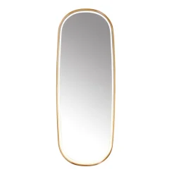 Badkamerspiegel rosé goud incl. LED en touch dimmer - Geraldien