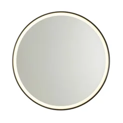Badkamerspiegel zwart 70 cm incl. LED met touch dimmer - Miral