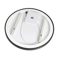 Badkamerspiegel zwart 70 cm incl. LED met touch dimmer - Miral