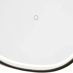 Badkamerspiegel zwart incl. LED met touch dimmer ovaal - Miral