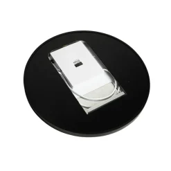 Badkamerspiegel zwart met goud incl. LED en touch dimmer - Pim