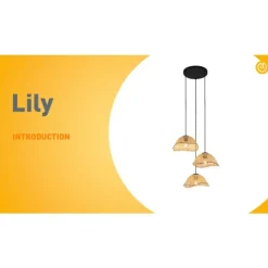 Bohemian hanglamp zwart met bamboe 3-lichts - Lily