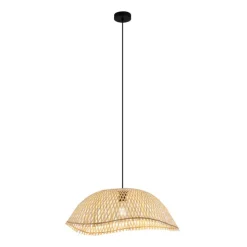 Bohemian hanglamp zwart met bamboe - Lily