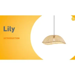 Bohemian hanglamp zwart met bamboe - Lily