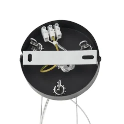 Bohemian plafondlamp zwart met gekleurde bloemen blauw en wit - Flower Power