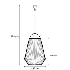 Bohemian tafellamp grijs incl. LED 3-staps dimbaar IP54 solar oplaadbaar - Duca