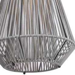 Bohemian tafellamp grijs incl. LED 3-staps dimbaar IP54 solar oplaadbaar - Duca