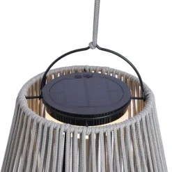 Bohemian tafellamp grijs incl. LED 3-staps dimbaar IP54 solar oplaadbaar - Duca