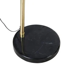 Booglamp messing en zwarte marmeren voet verstelbaar - XXL