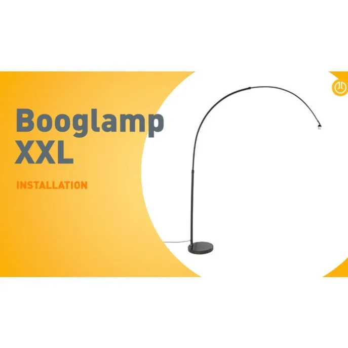 Booglamp messing met kap bloem dessin 50 cm - XXL