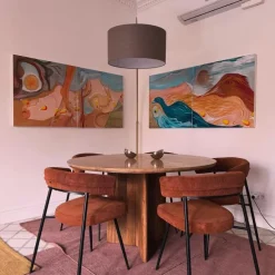 Booglamp messing met marmeren voet wit verstelbaar - XXL