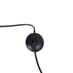 Booglamp messing met wit stoffen kap wit 50 cm - XXL