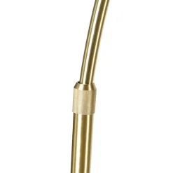 Booglamp messing met witte marmeren voet verstelbaar - XXL