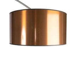 Booglamp staal kap koper 50 cm - XXL