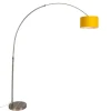 Booglamp staal met gele kap 35/35/20 - XL
